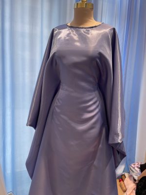 Luna Butterfly Abaya – Pearl Grey