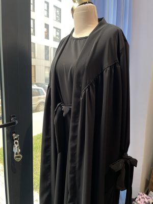 Noir Elegance Abaya Set
